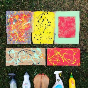 painting ideas for kids spray paint