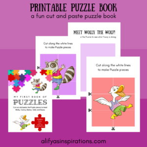 Cut and paste printable puzzle book