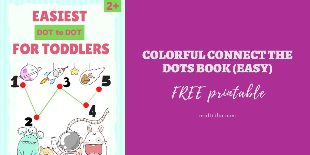 Easy dot to dot book colorful for toddlers