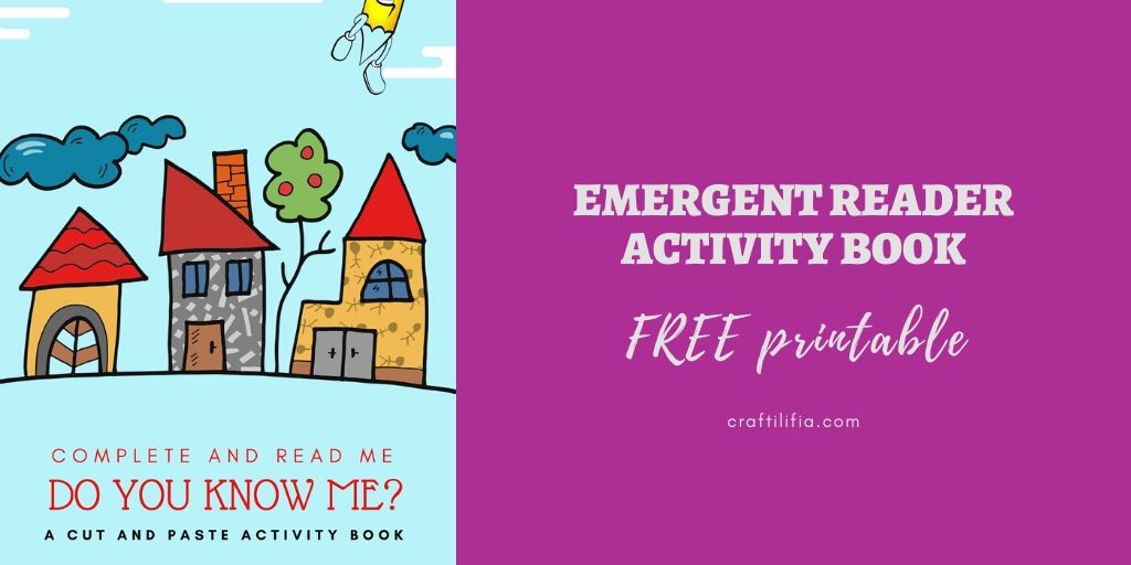 Emergent reader cut and paste printable book