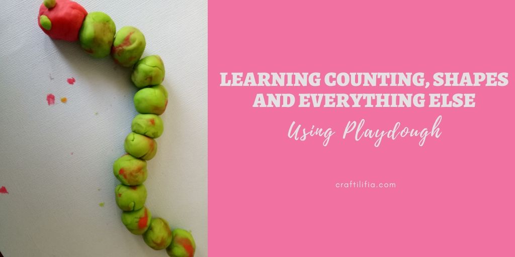 Learn counting shapes nd more using playdough