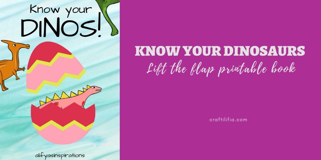 Learn dinosaurs with this lift the flap printable book