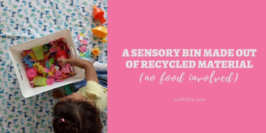 Non food sensory bin for toddlers