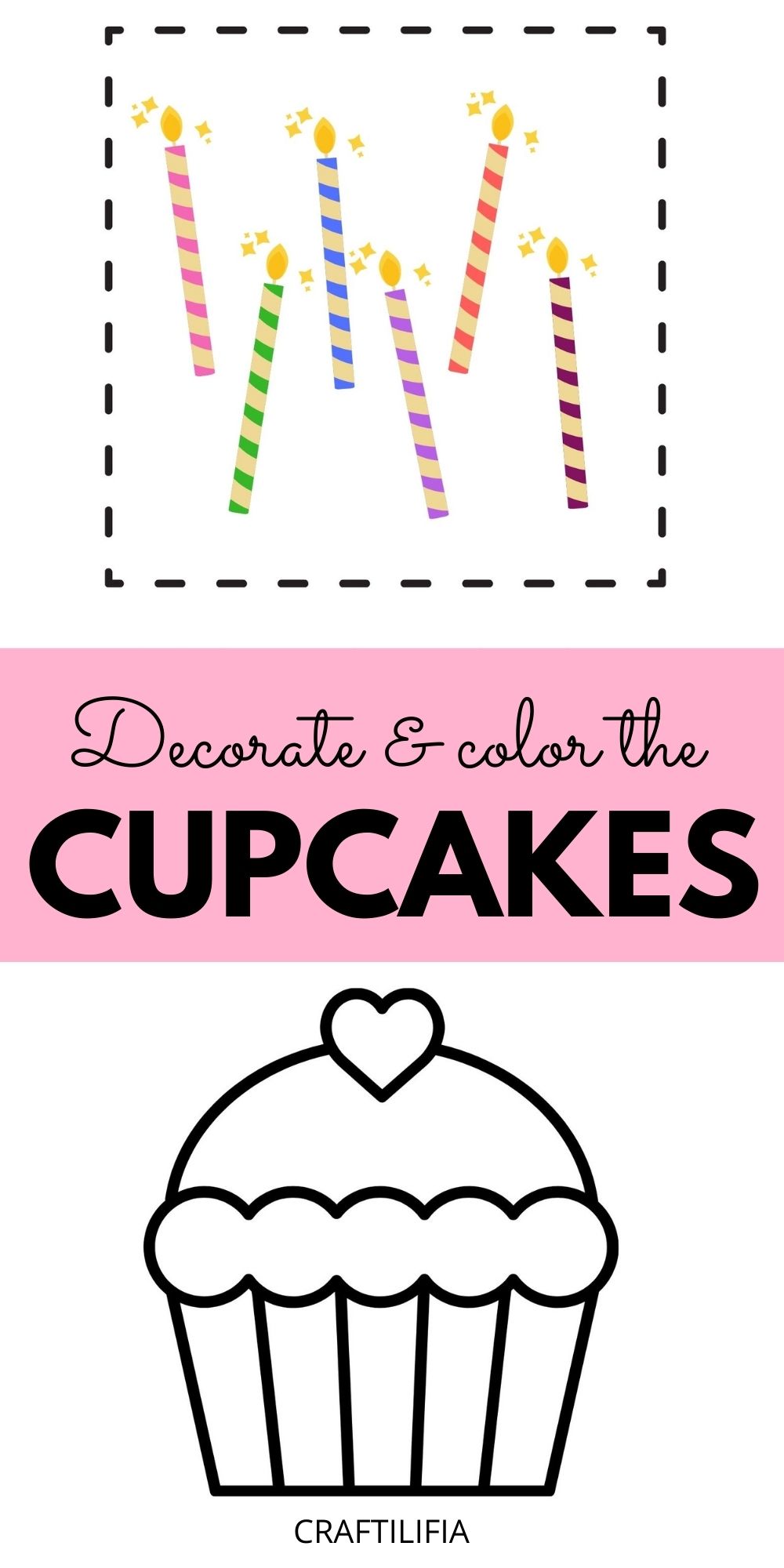 Decorate cupcakes worksheet to learn age for preschool kids pinterest image