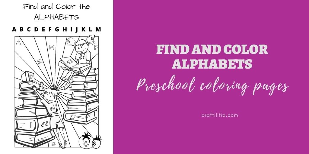 Find and color alphabets preschool worksheets feature image