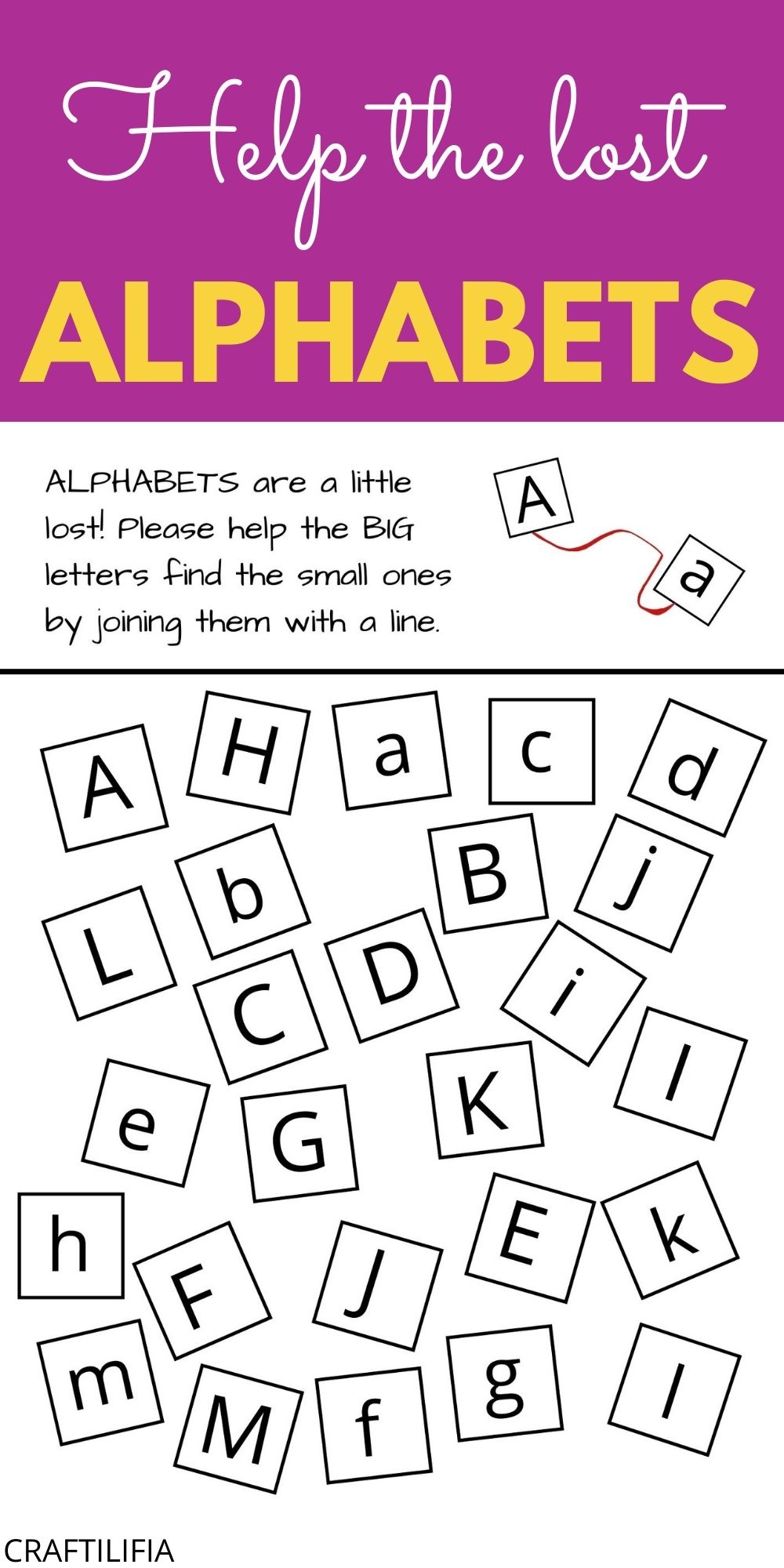 uppercase and lowercase alphabets preschool worksheets