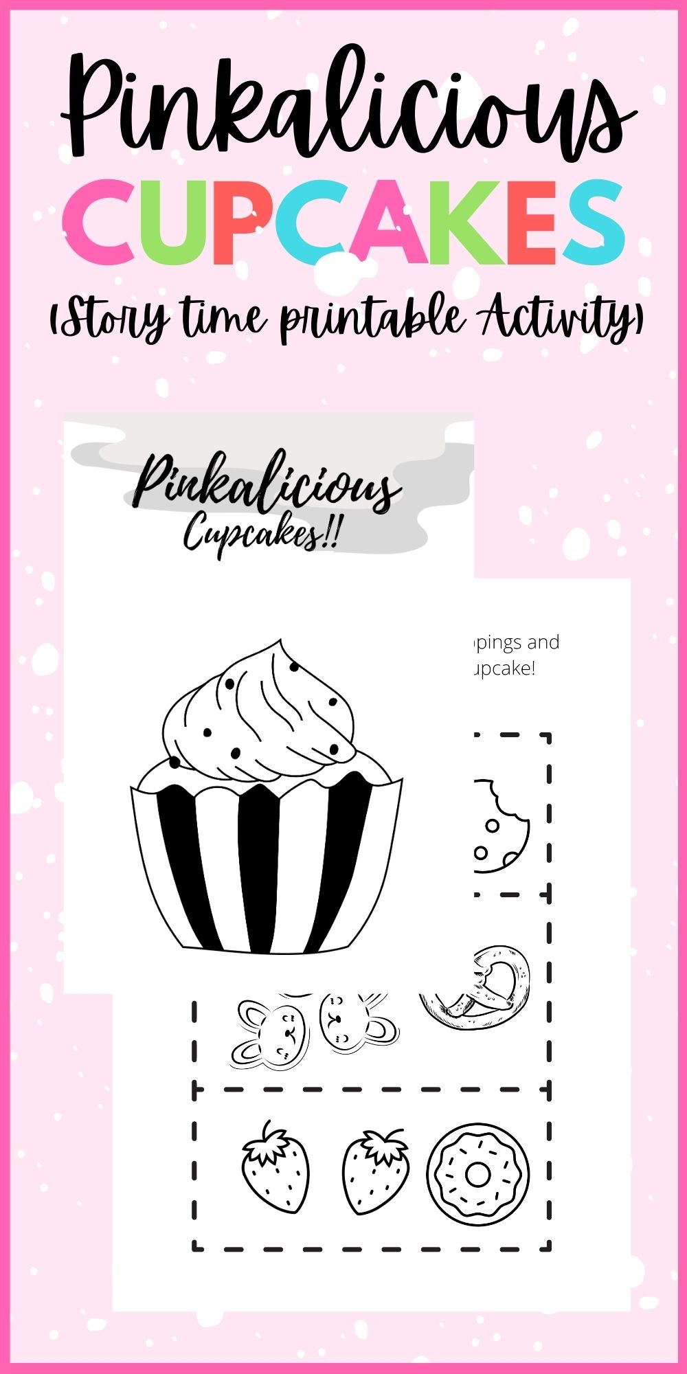 Pinkalicious activity cupcakes story time printable pin
